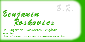 benjamin roskovics business card
