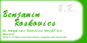 benjamin roskovics business card